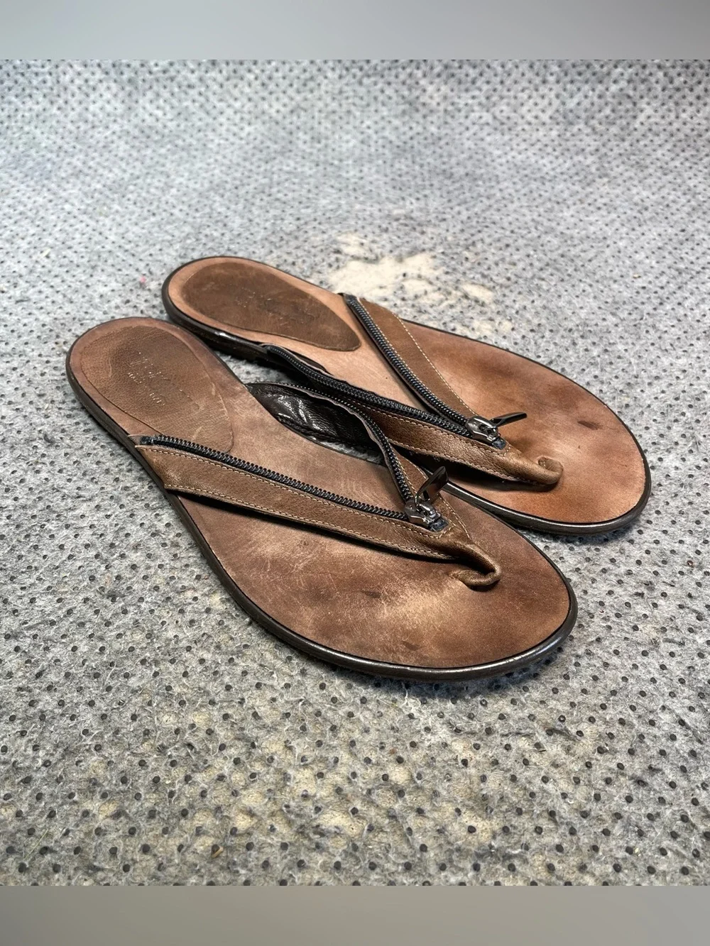 Vero Cuoio Tan Brown Sandals Size 37.5 UK 6.5 US Women’s.